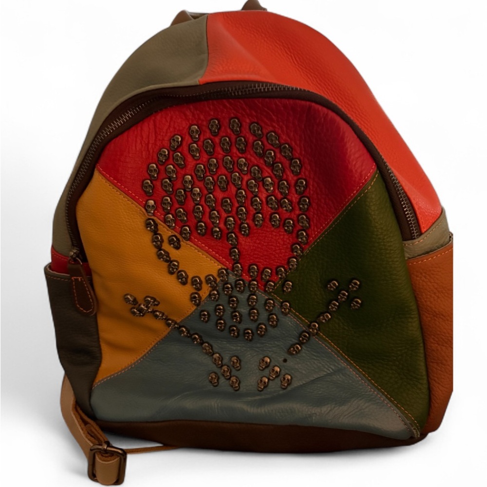 Multicolor Leather Backpack